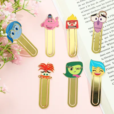 Disney | Disney Random 1pc Anime Cartoon Inside Out Bookmarks Disney Metal Paperclip Bookmarks Fan Collection Student Stationery School