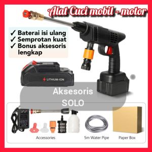 Alat cuci motor mobil mesin cuci portabel paket komplit
