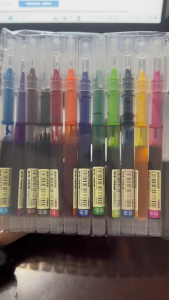 ส่งจากกทม！12ชิ้น ปากกาเจล 0.5 มม.ปากกาสีน้ำ สำหรับนักเรียน โรงเรียน แบบเข็ม