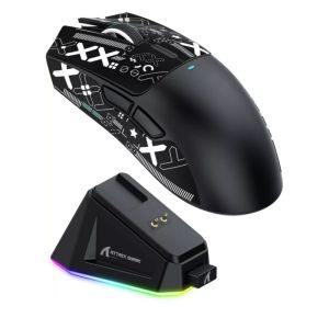 ATTACK SHARK | Chuột Chơi Game Không Dây ATTACK SHARK X11 49G Siêu Nhẹ 22000DPI PAW3311 Ba Chế Độ RGB Với Đế Sạc Từ Tính Dành Cho Game Thủ PC/Laptop