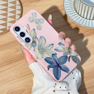 Lily Hibiscus Flower Lychee Texture Phone Case for Samsung A57 5G A56 A55 A54 A37 A36 A35 A26 A17 A16 A07 A06 Cover New