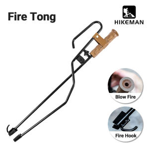 HIKEMAN Firewood Tongs Fire Tong Blow Fire Tube Charcoal Clip
