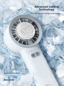 Super High-Speed Semiconductor Handheld Mini Fan Ice Mouse Fan Powerful Turbo Cooling Device Portable Small Fan for Military Training