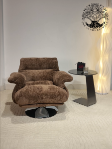 Ghế thư dãn RETRO CLOUDY BROWN nhập khẩu ghế lười đọc sách chân xoay CLOUD PLUSH Swivel MID-CENTURY