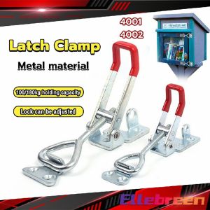 Latch Clamp Adjustable Pull Latch Cabinet Door Box Toggle Lock Clamp with Hole 100kg/180kg Tightening Force