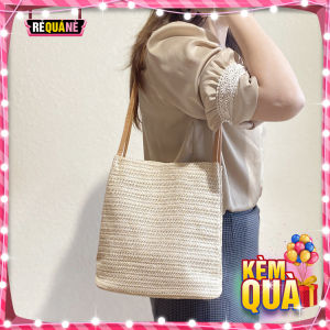 TÚI CÓI XÔ ĐEO MỘT BÊN VAI ĐI BIỂN HOTTREND DÂY DA LÓT VẢI RQN1340 - requane
