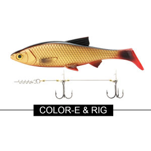 rosewood big game soft bait fishing lure 15.6cm 20cm with Stinger Rig Hook systerm kit fake fish swimbait pike bass trout tackle