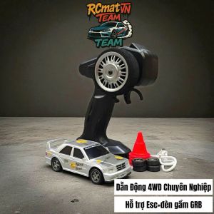 Xe Điều khiển từ xa Mini Drift RX7 1/43 2025 tốc độ cao +20km/h dẫn động 4WD có điều tốc đèn gầm GRB đổi màu