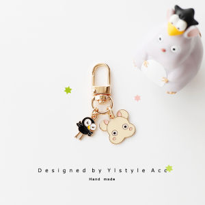 Handmade Dripping Oil Lovely Birds Mouse Keychain U Disk Anti-Lost Hanging Piece Pendant Accessories Bag Alloy Key Chain