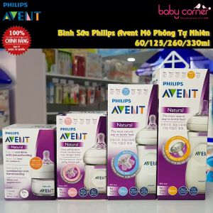 Bình Sữa Mô Phỏng Tự Nhiên Philips Avent 60ml/ 125ml/ 260ml/ 330ml Cho Bé Từ Sơ Sinh