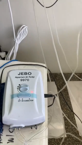 JEBO 9950/9970 4000mAh Rechargeable Air Pump - AC/DC Dual Use for 5-75 Gallon Aquarium & Outdoor Fishing