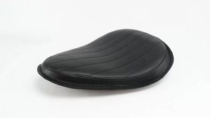 JNYD Motorcycle Retro Black PU Leather Solo Seat for Harley Custom Chopper Bobber Saddle Seat