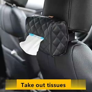 Hanging leather tissue box storage box soft PU storage box tissue box toilet paper holder