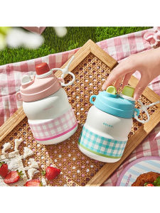 Cốc Nước Cách Nhiệt Dễ Thương Cho Học Sinh Nữ Cốc Nước Đi Học Di Động Cốc Nước Thể Thao 600ml Chất Liệu Thép Không Gỉ