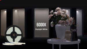 COB LED Strip Light 360 LEDs High Density Flexible COB LED Lights USB Battery Powered 5V Cut Freely Strip Lights for Living Room Bedroom Ceiling Warm/White LED Tape 1M 5M
