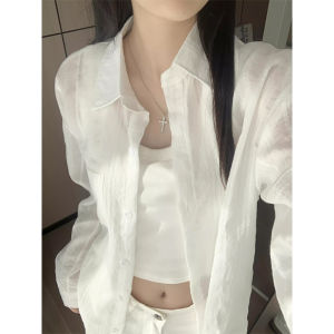 White Sun Protection Shirt Womens 2026 Summer New Linen Quality Shirt High-End Feeling French Style Cotton Linen Jacket