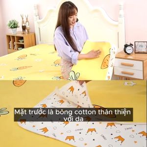 Thảm lót chống thấm 3 lớp thoáng khí TPU sử dụng được 2 mặt cho trẻ nhỏ và người già sz 70x90 và 70x120cm
