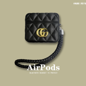 Luxurious Leather Protective Case for Airpods Pro2 Soft Shell Hand Strap  IPods5 Headset Airpords Generation Three pro