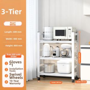 Moveable Multi-layer Kitchen Shelf Rust-resistant