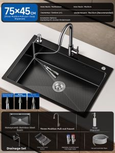 JIAYUN | Single Basin SUS304 Stainless Steel Kitchen Sink