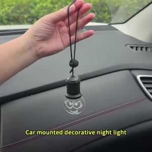 KEVANLY | Đèn LED RGB Dạ Quang Mặt Dây Chuyền Trang Trí Ô Tô Retro Gương Chiếu Hậu Nội Thất Đèn Phòng Cắm Trại Acrylic Không Khí Chiếu Sáng