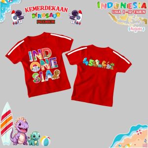 kaos distro kemerdekaan anak usia 1 - 12 tahun