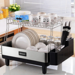 Dish Drying And Utensil Storage Rack