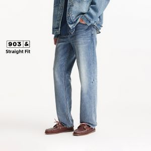 Jack Jones | Retro Straight Washed Cats Whiskers Blue Jeans