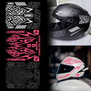 Xe máy Cá Mập Mũ bảo hiểm miếng dán trang trí shoei LS2 93 cá nhân thô cung cấp cho bạn cánh đầy đủ Mũ bảo hiểm sửa đổi Sticker Đề-can chống thấm nước