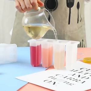 Popsicle Mold Food Warming Board Heating Plate Silicone Ice Cream Mold Home Bar Portable Fruit Ice Pop Yogurt Maker Summer Safe 4 Cavities Plastic Ice Cube Molds Creative DIY Homemade Sorbet Box with Old Ice Cream Stick Reusable Ice Cube Cream Mold Sets f