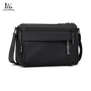 LouisWill Mens Shoulder Bag Fashion Messenger Bag Travel Bag Business Bag Large Capacity Cross Body Bag Waterproof Lightweight Casual Bag Leisure Sport Street Bag for College Student