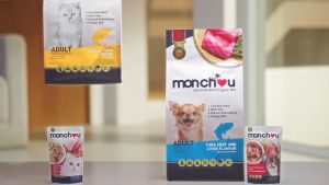 [HỘP 12 GÓI]  Monchou mèo premium 70g x 12 gói🐶 FREE SHIP 🐶 Thịt Cá thật chứa Krill oil bổ não