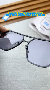 SNEAKERSSHOP17 Kacamata Pria Gaya Photochromic CoolsharkFrame Stainless Anti Silau Anti Gores Sunglass Hitam Photohcromic