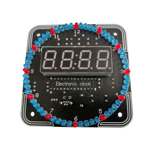 Digital DIY Electronic Clock Kit Light Control Rotation Digital LED Temperature Time Display Tool Set for Soldering Practice
