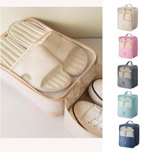 Travel Shoe Storage Bag Large Capacity 3 Layers Shoe Organizer Bag Machine Washable Multifunction Travel Accessories