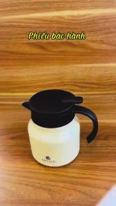 Bình Giữ Nhiệt Gia Đình INOX304 Tráng bạc Elmich EL-8299 (Mầu Kem 900ml Có Lưới Lọc Trà) BH 2 NĂM