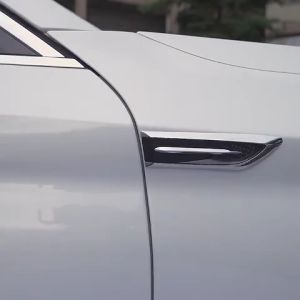 2Pcs Car Styling DIY Car 3D Plastic Chrome Car SUV Air Flow Fender Side Vent Decoration Sticker