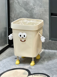 Large Capacity Trash Can Home Use 2024 New Toilet Paper Basket High Aesthetic Value Living Room Bedroom Kitchen Waste Bucket