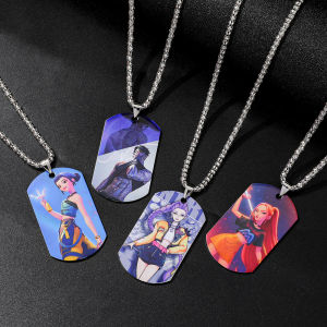 K-pop Demon Hunters Y2K Necklace Harajuku Anime Personalized Character Pendant Charm for Men & Women Fashion Jewelry Gift
