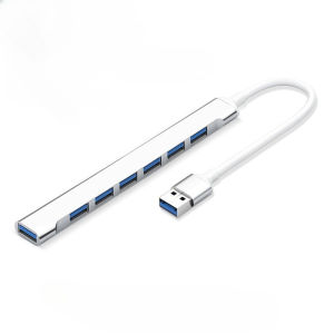 5Gbps Fast USB Hub 7 Port Type C Splitter Adapter Durable USB 3.0 2.0 Expansion Dock for Home Office Computer