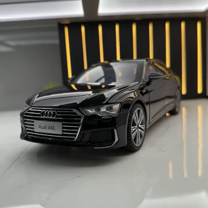 1:18 Audi A6L Metal Alloy Toys Car Model Diecast Vehicle For Boys Kids Simulation Sound Light Effect Gift Hobbies Collection Vivian