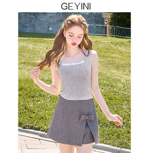 Womens Knitted Vest Sleeveless Square Collar Base Layer Tank Top Fashionable Casual Style Autumn New Arrival Inner Wear