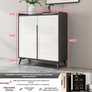 ENLUOLIJIA | Modern Luxury Entryway Shoe Cabinet Dividing Shelf