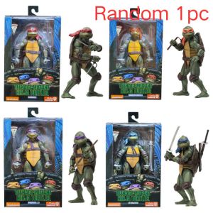 Bandai | Ninja Turtle Anime Action Figure Neca 1990 Film Version Edição limitada Estátua de PVC Presentes de Aniversário do Menino