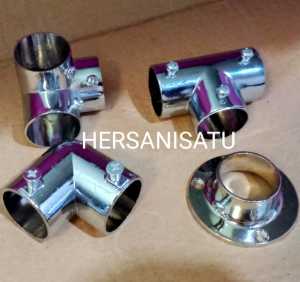 Breket Sambungan Rollet Gordyn Siku Rell Gorden T