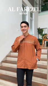 Baju Koko Pria Dewasa Lengan Panjang Bordir Premium Atasan Muslimin Terbaru Outfit Lebaran M L XL
