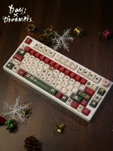 The Christmas Blessings Original Factory High 143 Key Heat Sublimation Customized Mechanical Keyboard Cute Keycaps