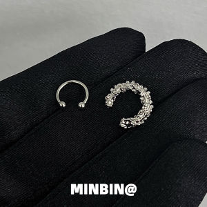 Shiny Wave Glittering Womens Non-Pierced Ear Cuff Unique Design Sensation Irregular Cold Tone Fashion Jewelry Ear Decorations