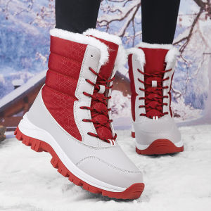 YCHION Winter Women Ankle Boots Waterproof Keep Warm Black Snow Boots 2024 Ladies Zip Boots Size 36-42