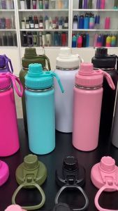 Water Bottle Handle Cover Tumbler Accessories Lid Cap 12oz-64oz Colored Plastic Sports Portable Bottle Lid Suitable for Aquaflask/Hydro Flask
